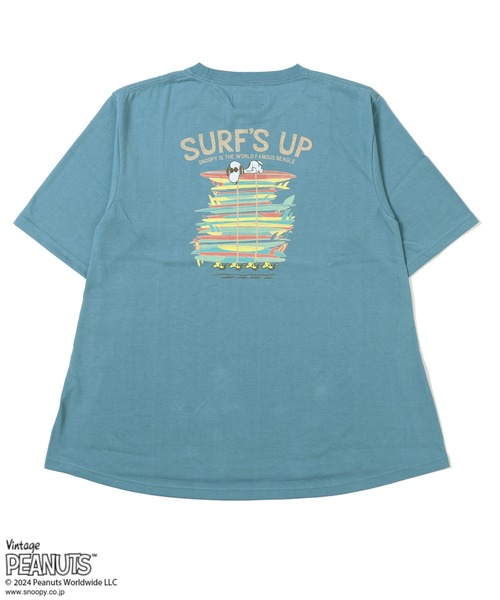 KRIFF MAYER Lady's Collection(クリフメイヤーレディースコレクション)の「スヌーピー半袖チュニック(サーフ)(Tシャツ/カットソー・レディース・イエロー/ブルー/オフホワイト/チャコール/カラフル・LARGE/MEDIUM)」の22枚目の写真
