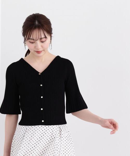 PROPORTION BODY DRESSING（プロポーションボディドレッシング）の「フレアスリーブショートニット / 1214170308（ニット/セーター・レディース・グレー/ブラック/パープル・FREE）」の19枚目の写真