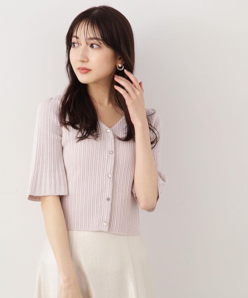 PROPORTION BODY DRESSING（プロポーションボディドレッシング）の「フレアスリーブショートニット / 1214170308（ニット/セーター・レディース・グレー/ブラック/パープル・FREE）」の10枚目の写真