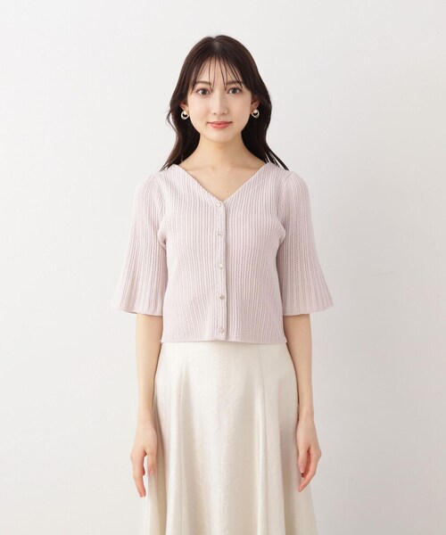 PROPORTION BODY DRESSING（プロポーションボディドレッシング）の「フレアスリーブショートニット / 1214170308（ニット/セーター・レディース・グレー/ブラック/パープル・FREE）」の13枚目の写真