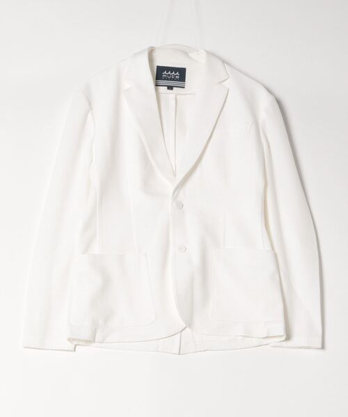 muta marine(ムータ・マリン)の「ストレッチメッシュ シングルジャケット(テーラードジャケット・メンズ・カーキ/ホワイト/オフホワイト・4/5/7/8)」の3枚目の写真