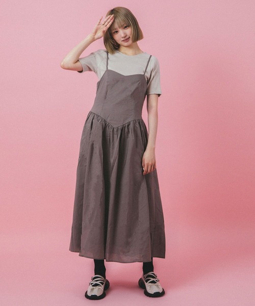 mimi toujours(ミミトゥジュール)の「バック オープン リブ トップス mimi toujours×nono(Tシャツ/カットソー・レディース・モカ/グレイッシュベージュ/ホワイト・M)」の16枚目の写真