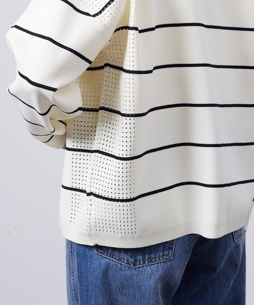 Chez toi（シェトワ）の「軽量ニットアイレットジップカーディガン（カーディガン/ボレロ・レディース・アイボリー/オフホワイト/ブラック/ブルー・FREE）」の22枚目の写真