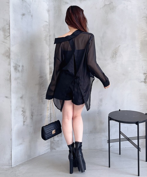 MIIA（ミーア）の「バックリボンシアーシャツ（シャツ/ブラウス）」 - WEAR