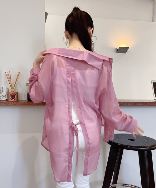 MIIA（ミーア）の「バックリボンシアーシャツ（シャツ/ブラウス）」 - WEAR