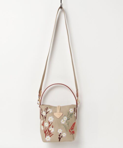 LONGCHAMP（ロンシャン）の「Roseau XS バケットバッグ（ショルダーバッグ・レディース・ベージュ・FREE）」の2枚目の写真