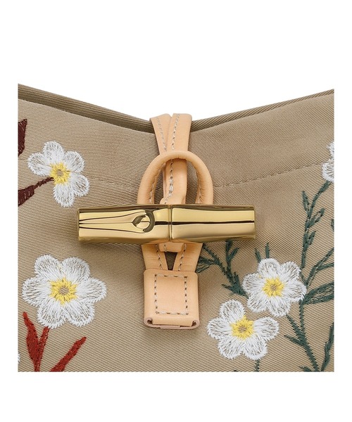 LONGCHAMP（ロンシャン）の「Roseau XS バケットバッグ（ショルダーバッグ・レディース・ベージュ・FREE）」の7枚目の写真