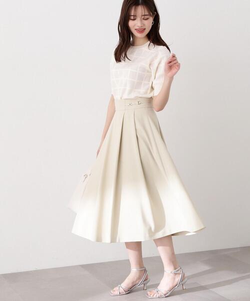 PROPORTION BODY DRESSING(プロポーションボディドレッシング)の「ダブルビットタックスカート / 1214120410(スカート・レディース・イエロー/ネイビー/グレー・X-SMALL/SMALL/MEDIUM)」の1枚目の写真