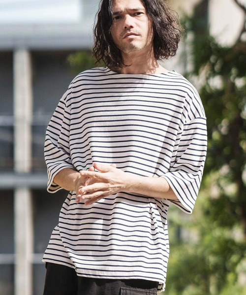 mt8952- テレコリブボーダーTシャツ（Tシャツ/カットソー）｜CAMBIO（カンビオ）
