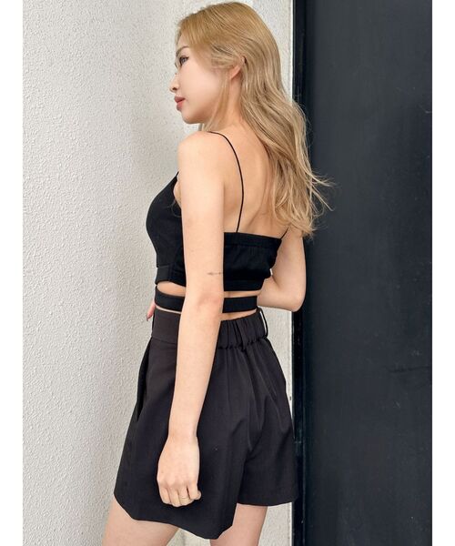 GYDA（ジェイダ）の「ウエストクロスビスチェ（キャミソール・レディース・オフホワイト/ブラック・FREE）」の5枚目の写真