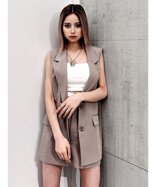 GYDA（ジェイダ）の「ウエストクロスビスチェ（キャミソール・レディース・オフホワイト/ブラック・FREE）」の18枚目の写真