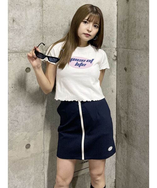 MURUA（ムルーア）の「フロントジップミニスカート（スカート・レディース・ネイビー/ホワイト・2/1）」の22枚目の写真