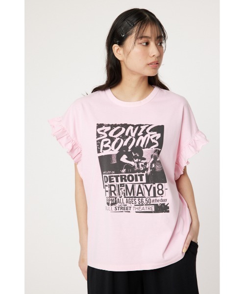 RODEO CROWNS WIDE BOWL(ロデオクラウンズワイドボウル)の「Vintage Flyerフリル Tシャツ(Tシャツ/カットソー・レディース・ネイビー/チャコールグレー/オフホワイト/ライトピンク・FREE)」の17枚目の写真