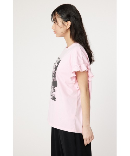 RODEO CROWNS WIDE BOWL(ロデオクラウンズワイドボウル)の「Vintage Flyerフリル Tシャツ(Tシャツ/カットソー・レディース・ネイビー/チャコールグレー/オフホワイト/ライトピンク・FREE)」の18枚目の写真