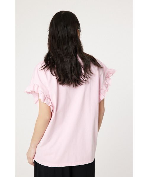 RODEO CROWNS WIDE BOWL(ロデオクラウンズワイドボウル)の「Vintage Flyerフリル Tシャツ(Tシャツ/カットソー・レディース・ネイビー/チャコールグレー/オフホワイト/ライトピンク・FREE)」の19枚目の写真