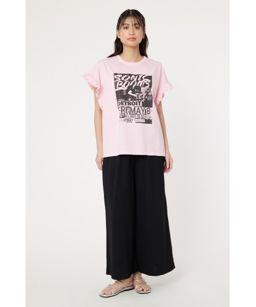 RODEO CROWNS WIDE BOWL(ロデオクラウンズワイドボウル)の「Vintage Flyerフリル Tシャツ(Tシャツ/カットソー・レディース・ネイビー/チャコールグレー/オフホワイト/ライトピンク・FREE)」の20枚目の写真