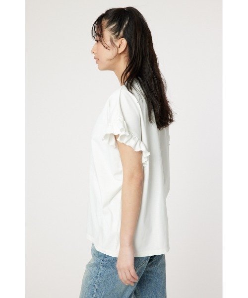 RODEO CROWNS WIDE BOWL(ロデオクラウンズワイドボウル)の「Vintage Flyerフリル Tシャツ(Tシャツ/カットソー・レディース・ネイビー/チャコールグレー/オフホワイト/ライトピンク・FREE)」の13枚目の写真
