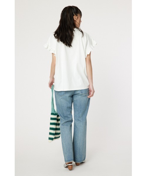 RODEO CROWNS WIDE BOWL(ロデオクラウンズワイドボウル)の「Vintage Flyerフリル Tシャツ(Tシャツ/カットソー・レディース・ネイビー/チャコールグレー/オフホワイト/ライトピンク・FREE)」の8枚目の写真