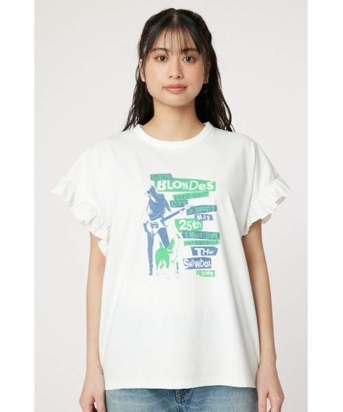 RODEO CROWNS WIDE BOWL(ロデオクラウンズワイドボウル)の「Vintage Flyerフリル Tシャツ(Tシャツ/カットソー・レディース・ネイビー/チャコールグレー/オフホワイト/ライトピンク・FREE)」の9枚目の写真