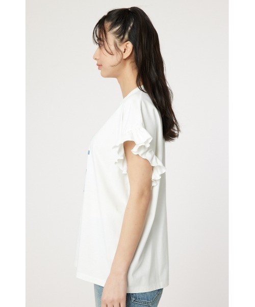 RODEO CROWNS WIDE BOWL(ロデオクラウンズワイドボウル)の「Vintage Flyerフリル Tシャツ(Tシャツ/カットソー・レディース・ネイビー/チャコールグレー/オフホワイト/ライトピンク・FREE)」の10枚目の写真