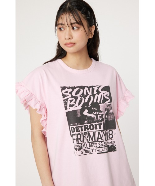 RODEO CROWNS WIDE BOWL(ロデオクラウンズワイドボウル)の「Vintage Flyerフリル Tシャツ(Tシャツ/カットソー・レディース・ネイビー/チャコールグレー/オフホワイト/ライトピンク・FREE)」の22枚目の写真