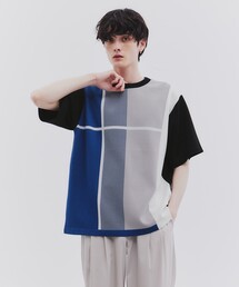 tk.TAKEO KIKUCHI（ティーケータケオキクチ）の「クロスオーバー半袖カットソー（Tシャツ/カットソー・メンズ）」