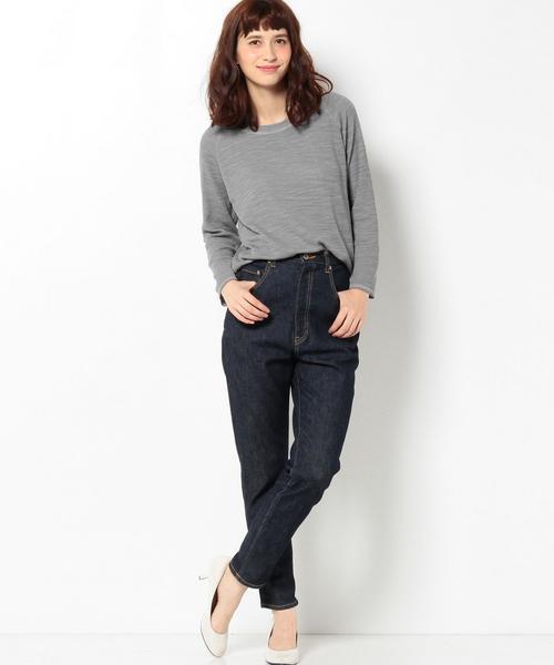 Another Edition（アナザーエディション）の「ワッフルラグランTシャツ/AEBC ﾜｯﾌﾙRGLN Tee◆（Tシャツ/カットソー・レディース・オフホワイト/グレー・フリー）」の9枚目の写真