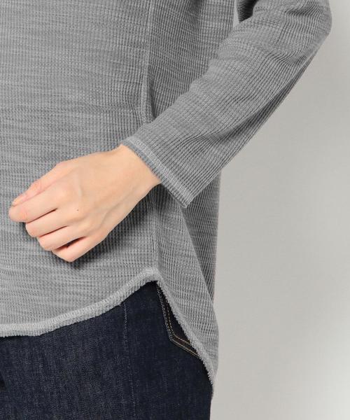 Another Edition（アナザーエディション）の「ワッフルラグランTシャツ/AEBC ﾜｯﾌﾙRGLN Tee◆（Tシャツ/カットソー・レディース・オフホワイト/グレー・フリー）」の10枚目の写真