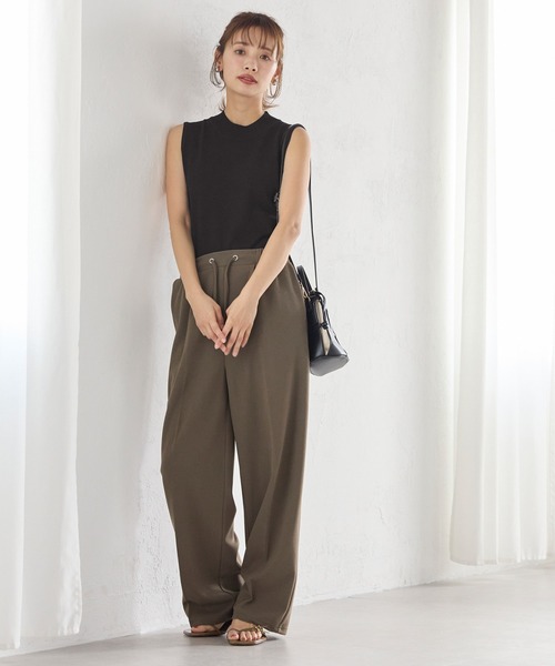 coca(coca)(コカ)の「【WEB限定セール】ハイネックノースリニットトップス(Tシャツ/カットソー・レディース・B/ブラック/アイボリー/グレイッシュベージュ/A/ラベンダー・S/M/L)」の12枚目の写真