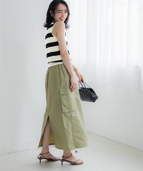 coca(coca)(コカ)の「【WEB限定セール】ハイネックノースリニットトップス(Tシャツ/カットソー・レディース・B/ブラック/アイボリー/グレイッシュベージュ/A/ラベンダー・S/M/L)」の21枚目の写真