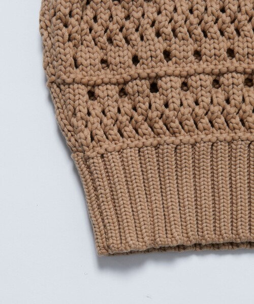 GANNI（ガニー）の「GANNI/ガニー Cotton Rope Vest / K2211 / ロゴニットベスト（ベスト・レディース・グリーン/ベージュ・SMALL）」の13枚目の写真