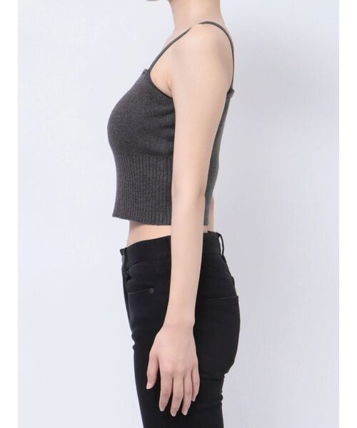 MURUA(ムルーア)の「ループヤーンキャミ(ニット/セーター・レディース・ダークグレー/ホワイト/グリーン・FREE)」の10枚目の写真