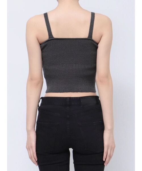 MURUA(ムルーア)の「ループヤーンキャミ(ニット/セーター・レディース・ダークグレー/ホワイト/グリーン・FREE)」の11枚目の写真