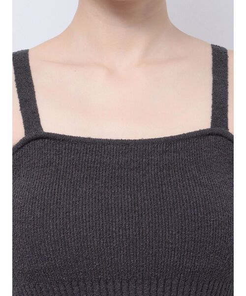 MURUA(ムルーア)の「ループヤーンキャミ(ニット/セーター・レディース・ダークグレー/ホワイト/グリーン・FREE)」の12枚目の写真