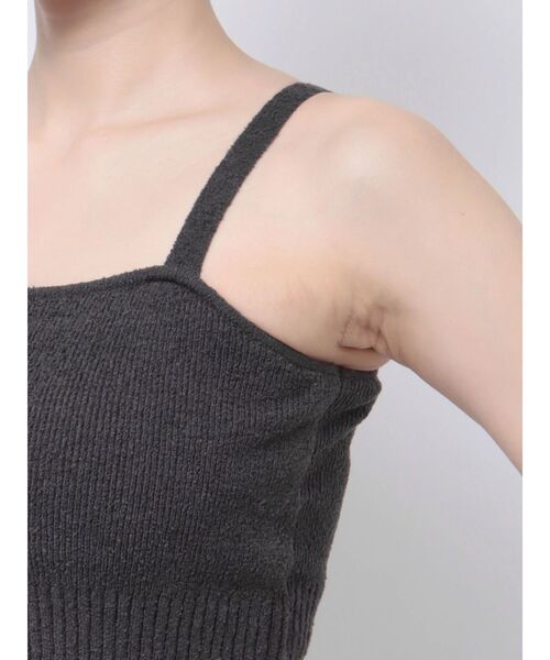 MURUA(ムルーア)の「ループヤーンキャミ(ニット/セーター・レディース・ダークグレー/ホワイト/グリーン・FREE)」の13枚目の写真