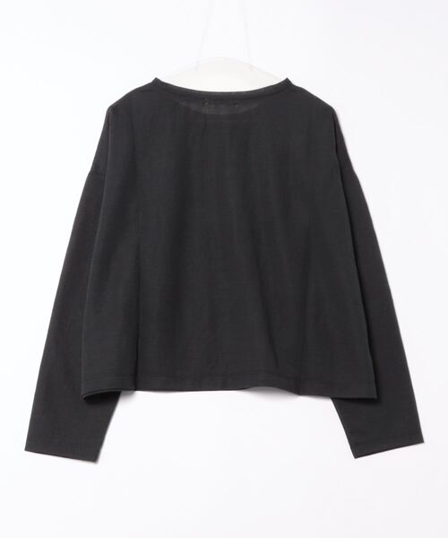 DouDou(ドゥドゥ)の「シアーロンTEE(Tシャツ/カットソー・レディース・チャコールグレー/オフホワイト/イエロー・FREE)」の8枚目の写真