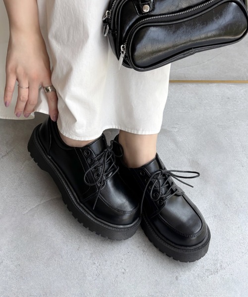 美品 both ボース ドレスシューズ 厚底 ローファー 36 both ボース GAO LOAFER 新品未使用 厚底ローファー 本革レザー