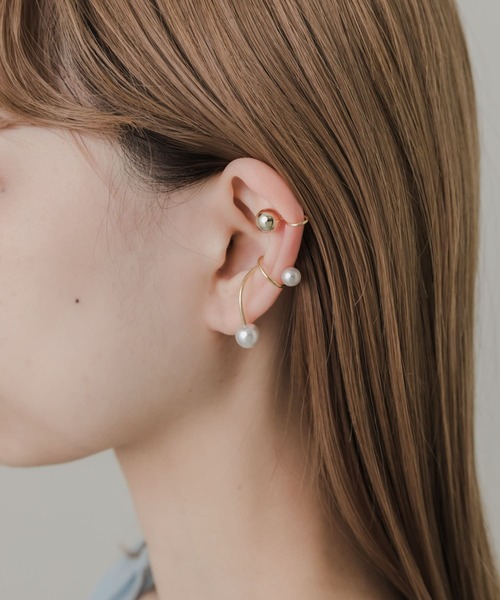 SMELLY(スメリー)の「パール2セットイヤカフ(イヤーカフ・レディース・ゴールド系その他・-)」の5枚目の写真