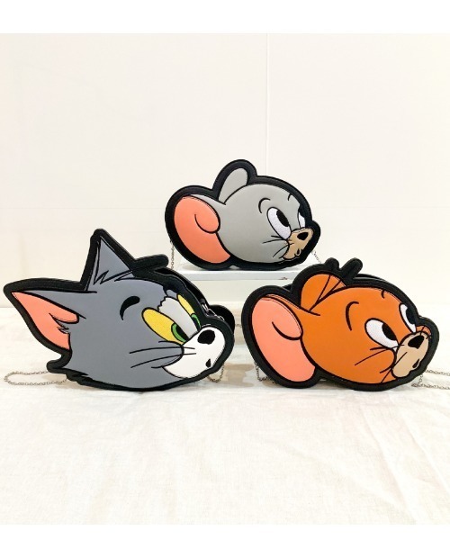 Tom&Jerry(トムアンドジェリー)の「TOM and JERRY×Flapperフェイスダイカットショルダー(ショルダーバッグ・レディース・グレー/ブラウン/ライトグレー・FREE)」の5枚目の写真