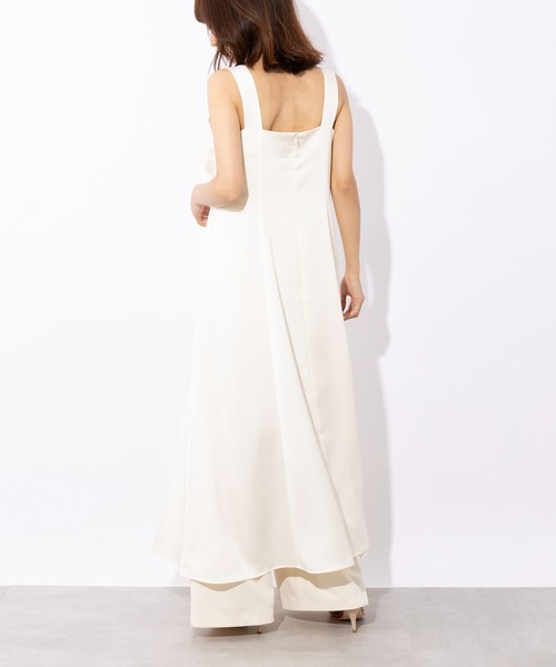 SETUP7(セットアップセブン)の「【SETUP7】asymmetry One-piece アシンメトリーワンピース キャミワンピース ノースリーブワンピース(ワンピース・レディース・アイボリー/ブラック・FREE)」の12枚目の写真