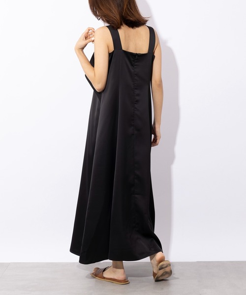 SETUP7(セットアップセブン)の「【SETUP7】asymmetry One-piece アシンメトリーワンピース キャミワンピース ノースリーブワンピース(ワンピース・レディース・アイボリー/ブラック・FREE)」の6枚目の写真