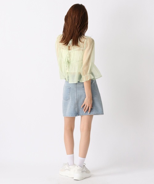 FOREVER 21（フォーエバー トゥエンティーワン）の「【2024SS】キラキラデニムミニスカート（デニムスカート・レディース・ブルー/ネイビー・SMALL/MEDIUM）」の9枚目の写真