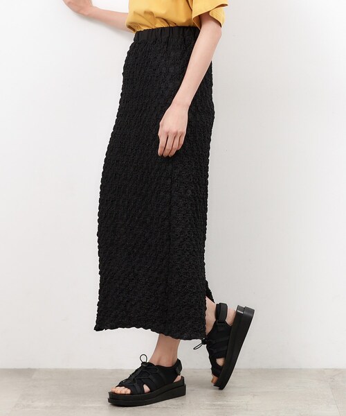 OPAQUE.CLIP（オペークドットクリップ）の「◆ポコポコ イージーナロースカート【洗える】（スカート・レディース・ブルー系その他/アイボリー/ブラック・38/40/36/42）」の10枚目の写真