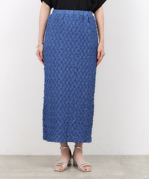 OPAQUE.CLIP（オペークドットクリップ）の「◆ポコポコ イージーナロースカート【洗える】（スカート・レディース・ブルー系その他/アイボリー/ブラック・38/40/36/42）」の20枚目の写真