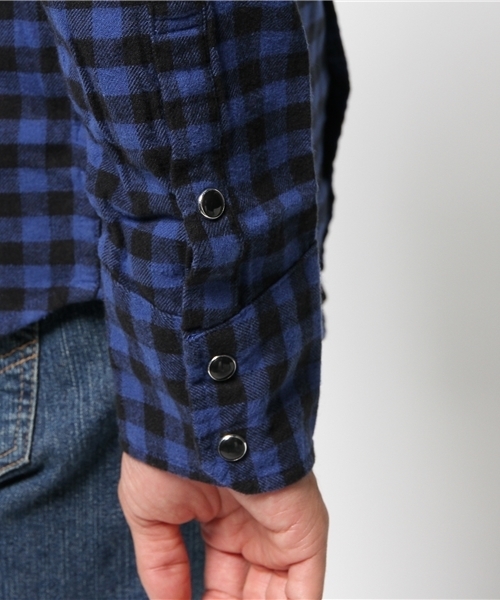 VENCEEXCHANGE（ヴァンスエクスチェンジ）の「ブロックチェックネルシャツ（シャツ/ブラウス・メンズ・レッド/ロイヤルブルー・SMALL/MEDIUM/LARGE）」の4枚目の写真