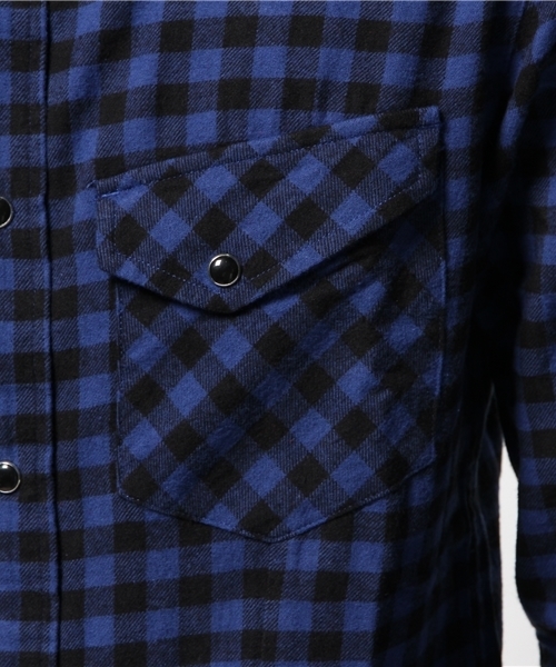 VENCEEXCHANGE（ヴァンスエクスチェンジ）の「ブロックチェックネルシャツ（シャツ/ブラウス・メンズ・レッド/ロイヤルブルー・SMALL/MEDIUM/LARGE）」の6枚目の写真