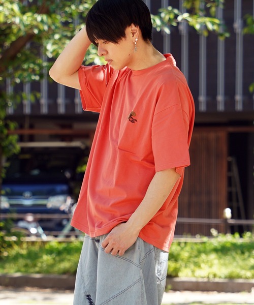 unisex】アニマル サガラ刺繍 ワンポイントTシャツ / ワンポイント刺繍