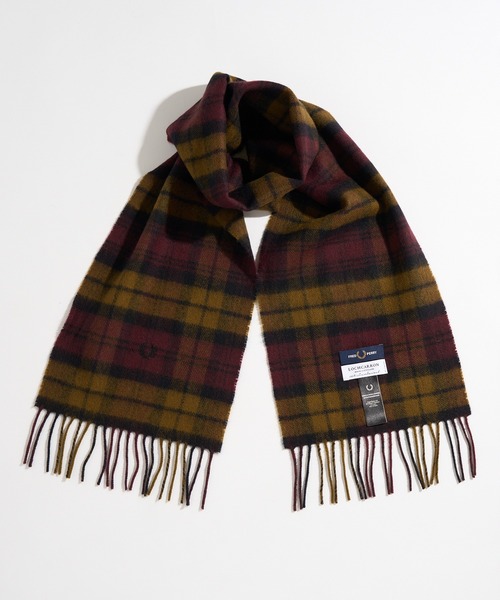 セール】【FRED PERRY】Lambswool Tartan Scarf タータンチェック