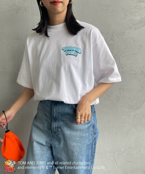 Tom＆Jerry（トムアンドジェリー）の「【WEB限定】[SEQUENZ/シークエンズ] トムとジェリー バック刺繍ロゴTシャツ（Tシャツ/カットソー・レディース・ホワイト/ピンク/ブラック・M/L/XL）」の20枚目の写真