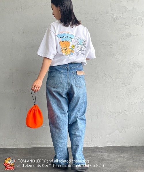 Tom＆Jerry（トムアンドジェリー）の「【WEB限定】[SEQUENZ/シークエンズ] トムとジェリー バック刺繍ロゴTシャツ（Tシャツ/カットソー・レディース・ホワイト/ピンク/ブラック・M/L/XL）」の17枚目の写真